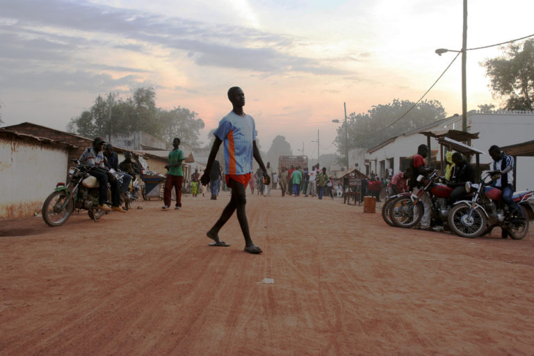 Main street, Paoua, northwest Central African Republic (CAR).