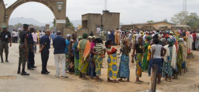 People waiting to cast their vote in the 2011 elections in Nigeria. Photo by Commonwealth Secretariat.